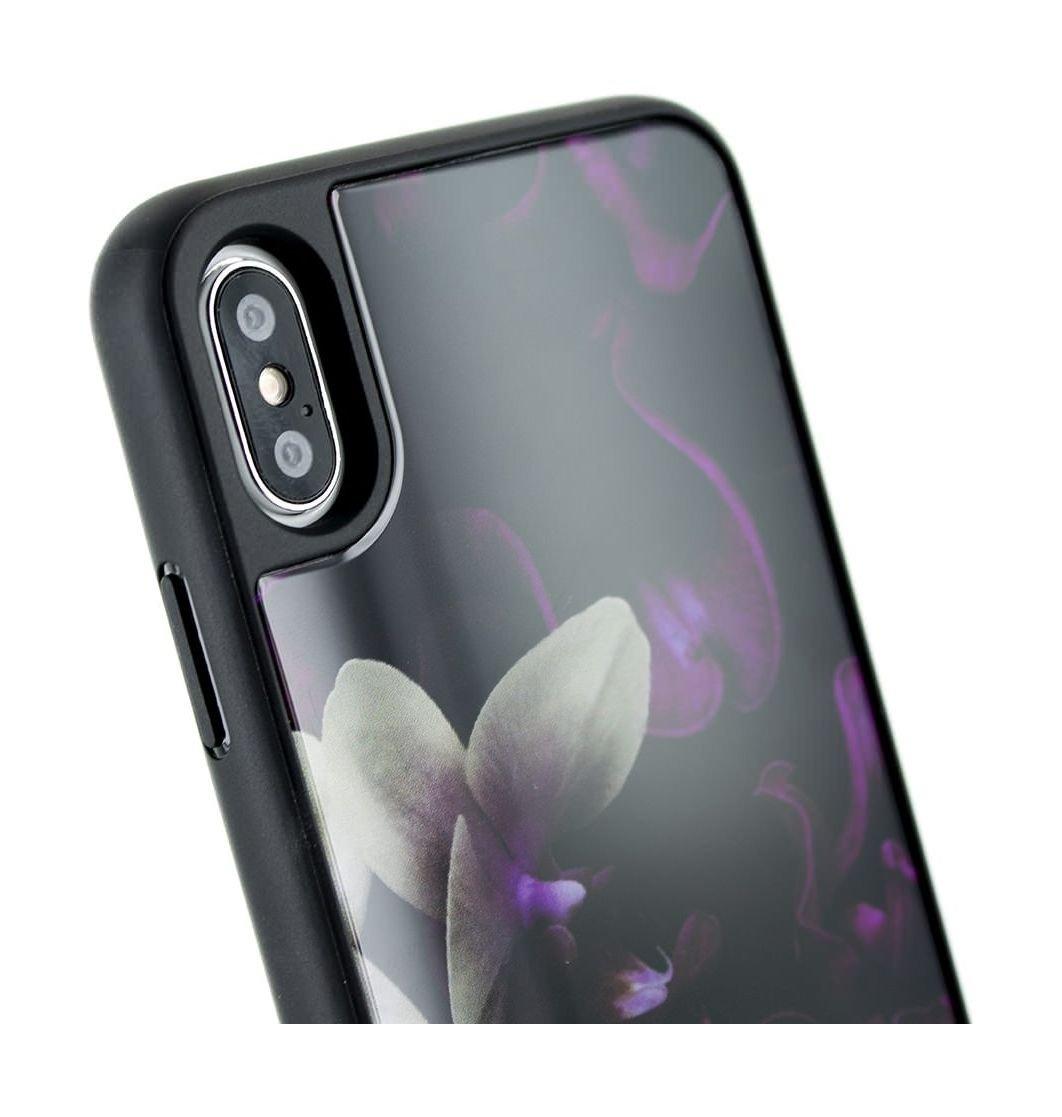 غطاء الحماية بروبورتا من الزجاج المقوى لأبل أيفون إكس و إكس إس - زهور بنفسجية