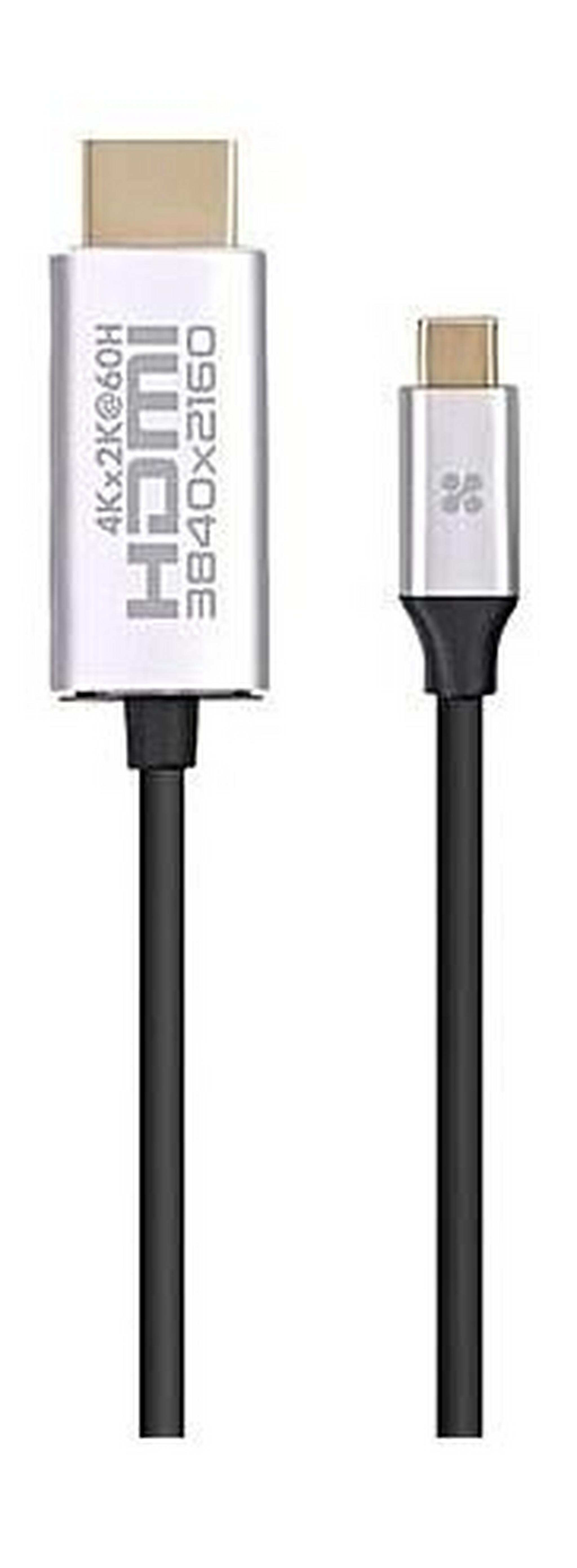 Promate USB-C to HDMI Audio Video Cable 1.8-Meters - Grey