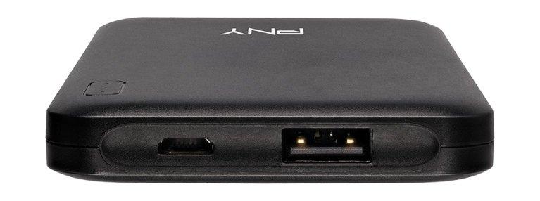 PNY PowerPack Slim 5,000mAh Portable Powerbank - Black
