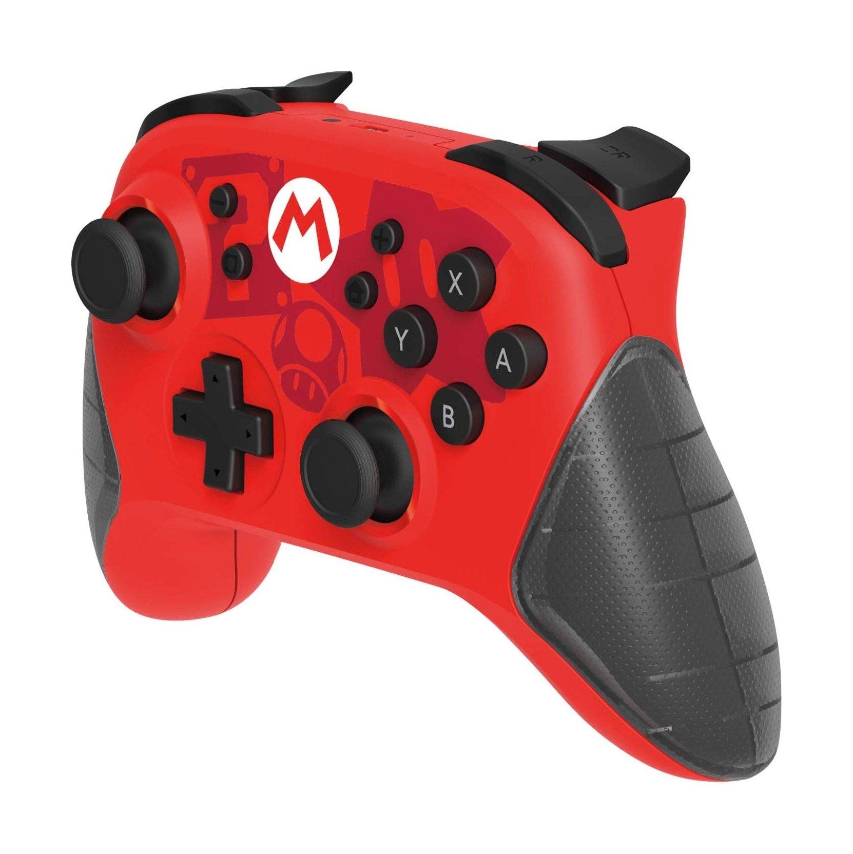 يد التحكم اللاسلكية القابلة لإعادة الشحن لجهاز الألعاب نينتيندو سويتش من هوري - إصدار ماريو