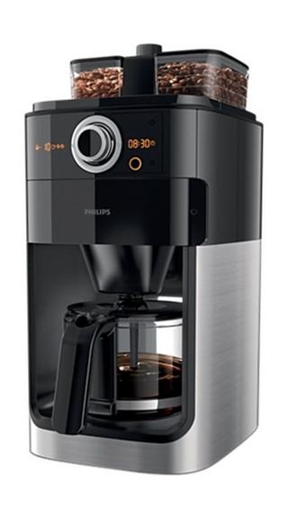 Buy Philips grind and brew coffee maker, 1000w, 1. 2l, hd7762 - black/silver in Kuwait