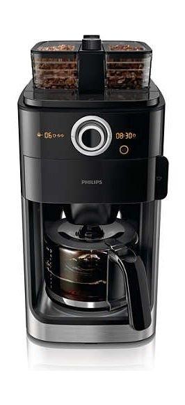 Philips Grind and Brew Coffee Maker, 1000W, 1.2L, HD7762 - Black/Silver