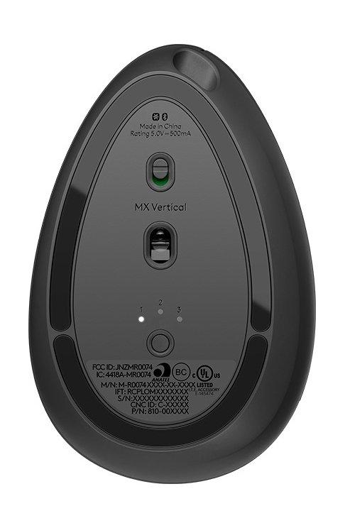 ماوس لوجيتك أم أكس فيرتكال المريح لاسلكي بتقنية البلوتوث - أسود (910-005448)