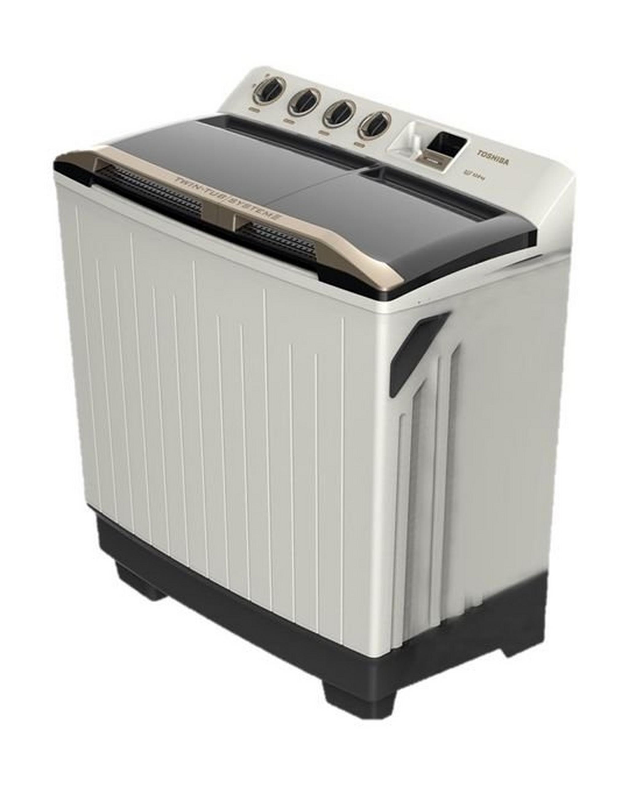 Toshiba 12kg Twin Tub Washer, 7 Kg Drying, VH-H130WB - White