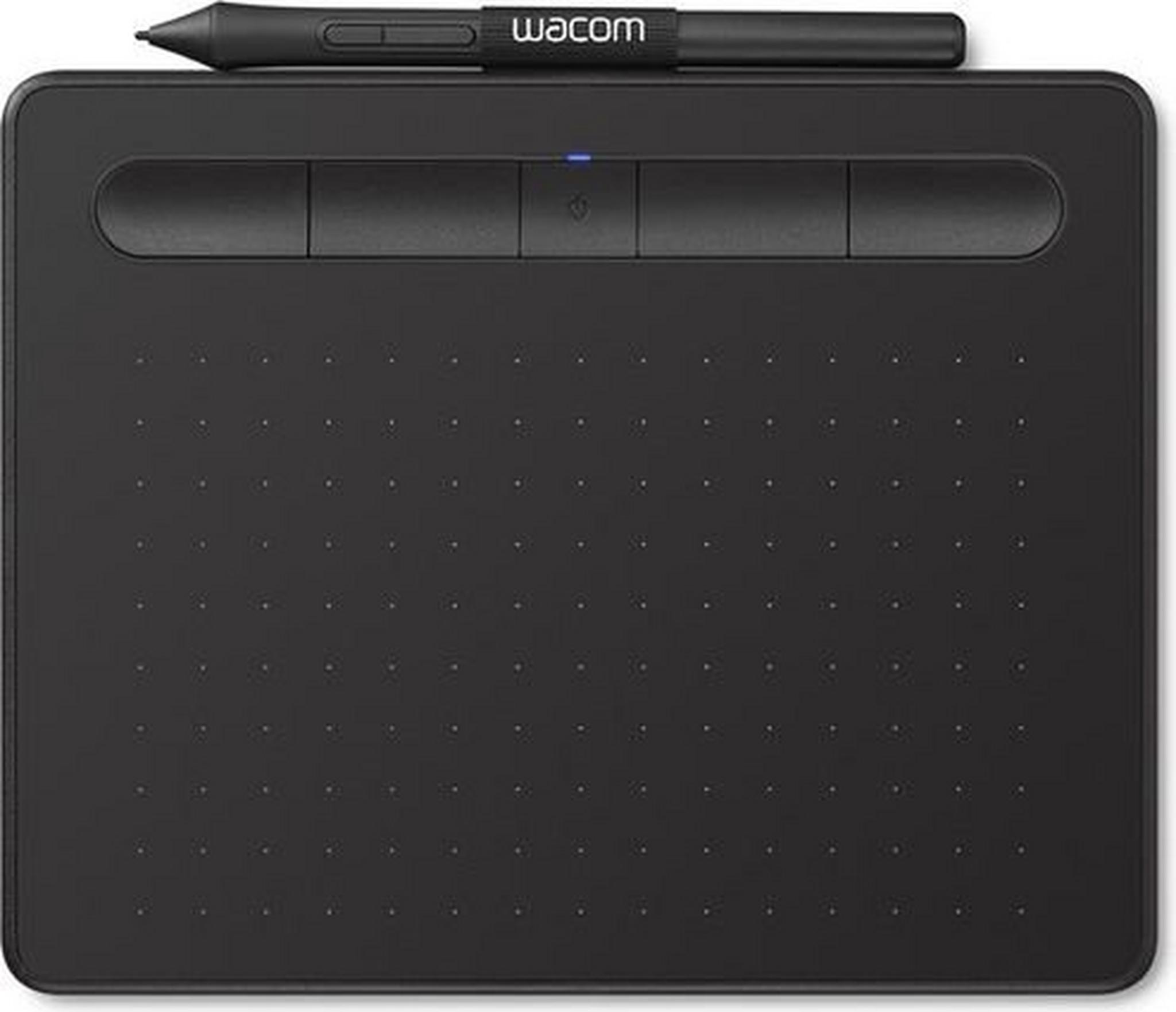 تابلت الرسم الإبداعي واكوم إنتوس بتقنية البلوتوث مع قلم رسم - (صغير) - أسود (CTL-4100WLK)