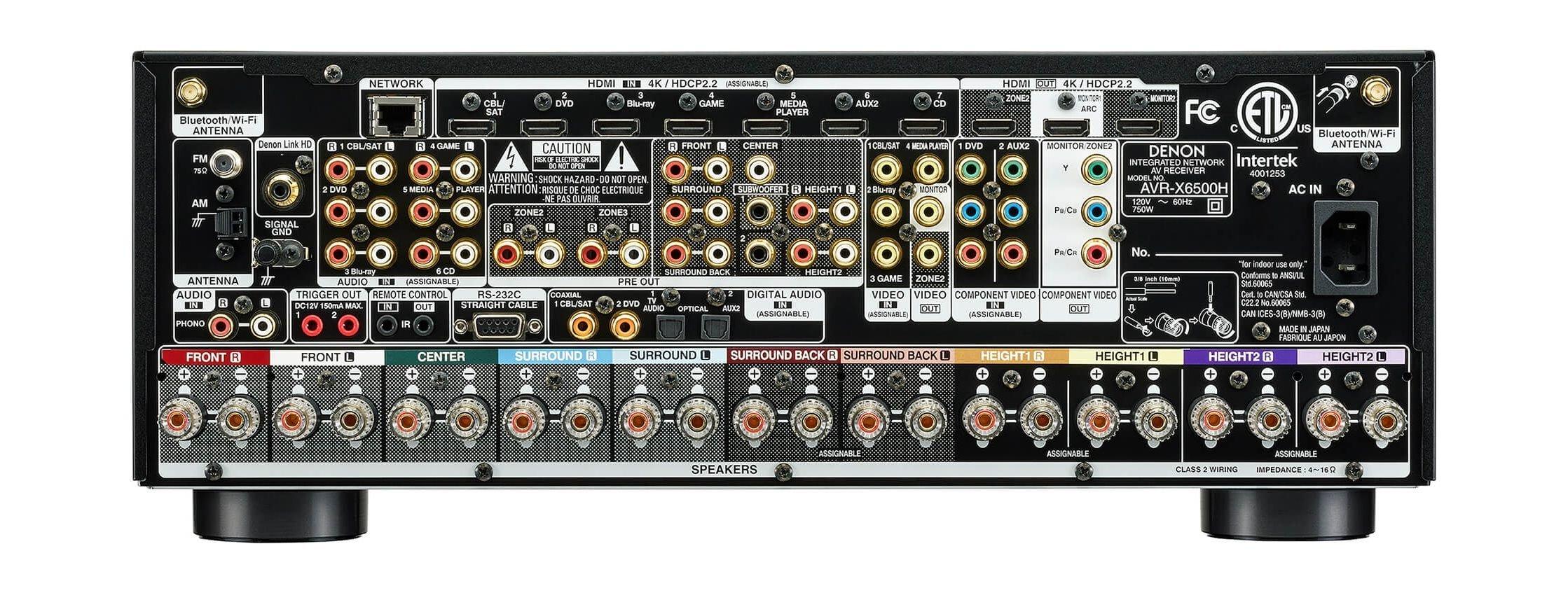 Denon 11.2 Channel 140W 4K Audio Video Receiver - AVRX6500 Price in ...