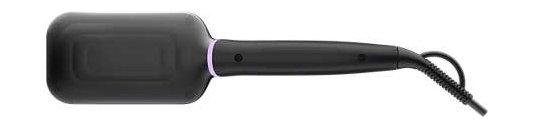 Philips Heated Straightening Brush with Ionic Care for Shiny, Smooth and Frizz-Free Hair, 170 / 200°C, BHH880/03 -  Black/Violet