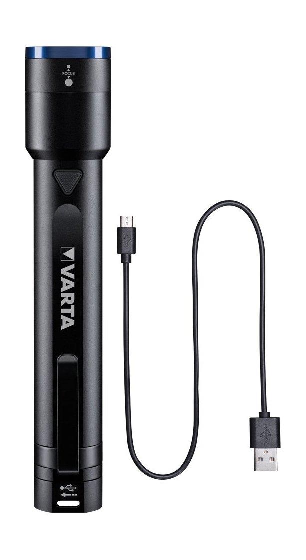 ضوء إل إي دي نايت كاتر مع شعلة قابلة للإعادة الشحن من فارتا بقوة 10 واط F30R - أسود