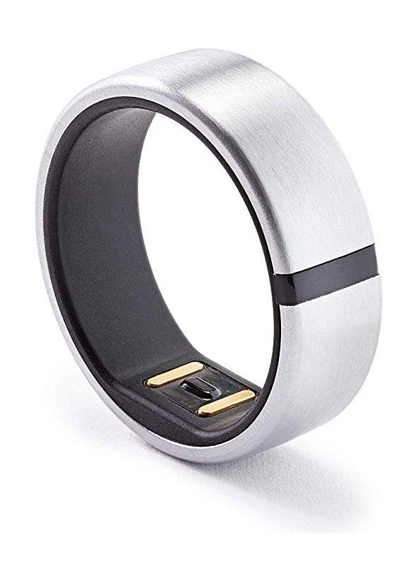 Motiv Waterproof Fitness Smart Ring Tracker (Size 8) - Silver