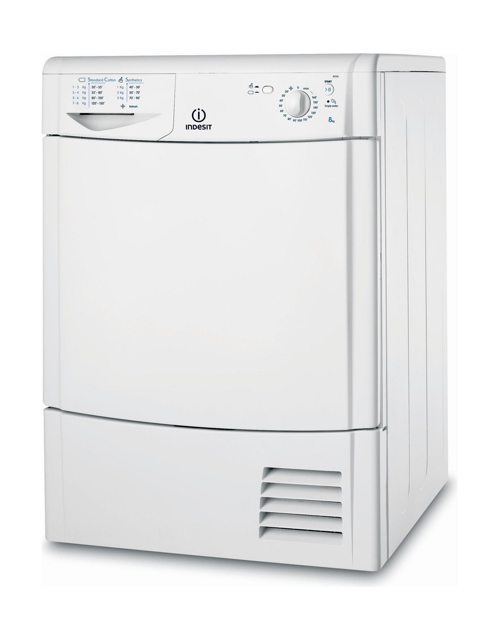 Indesit 8kg 1400RPM Ecotime Front Loading Washing Machine + Indesit 8kg Condenser Dryer  + Wansa Washer and Dryer Stacking Unit