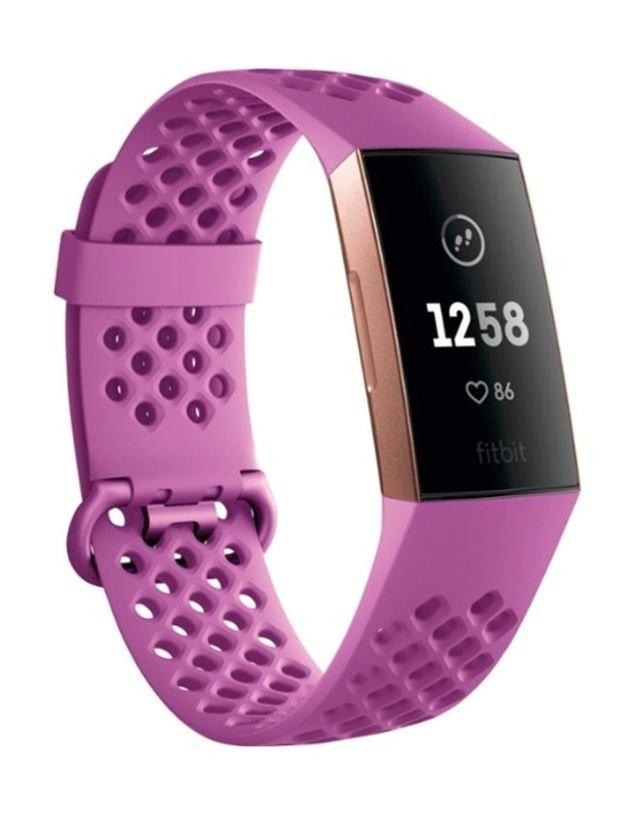 Fitbit Charge 3 Fitness Tracker Berry Rose Gold