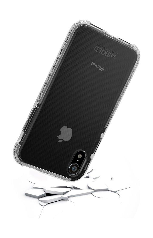 Soskild iPhone XR Defend Heavy Impact Case - Black & Tempered Glass Sp