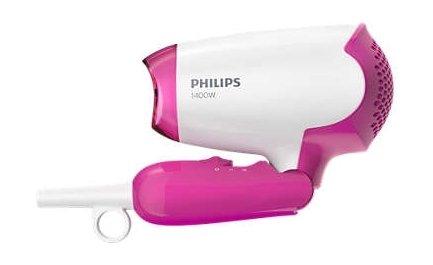 Philips Hair Dryer with Compact and Ergonomic Design for Quick, Easy and Gentle Results, 1400W, BHD003/03 - Pink/White