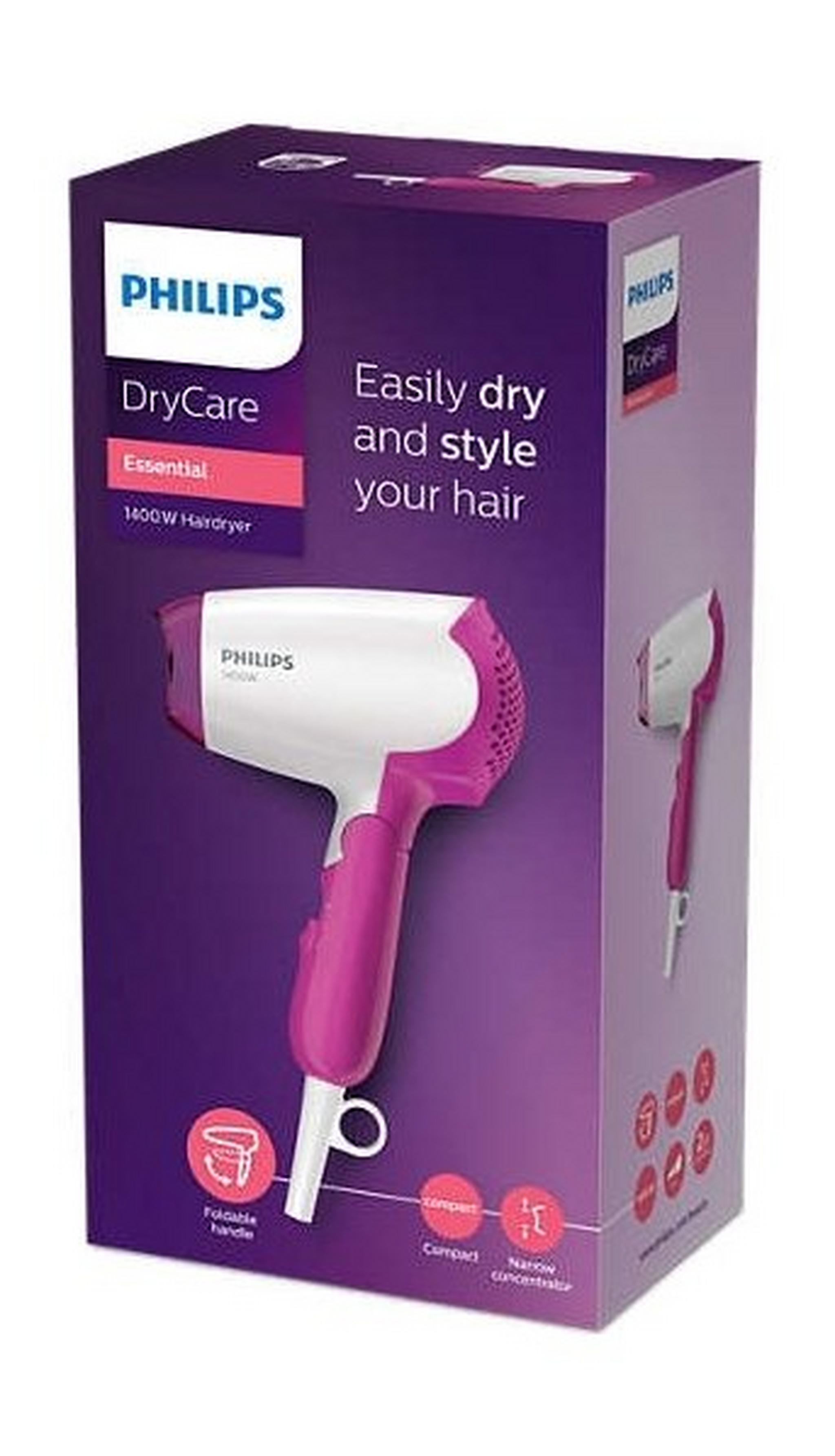 Philips DryCare Essential Hair Dryer, 1400W, BHD003/03 - White