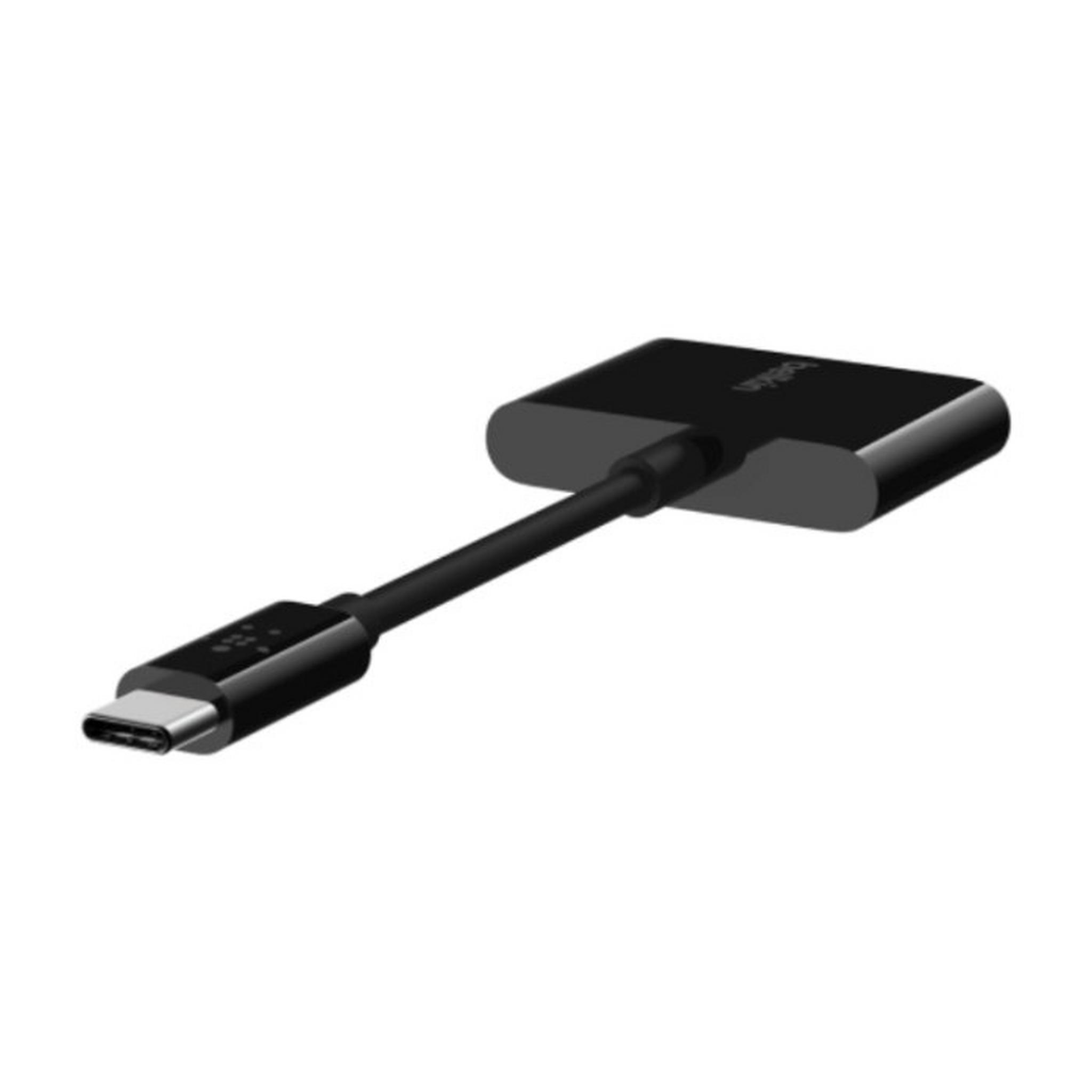 Belkin RockStar 3.5mm Audio USB-C Adapter Charger - Black (F7U080btBLK)