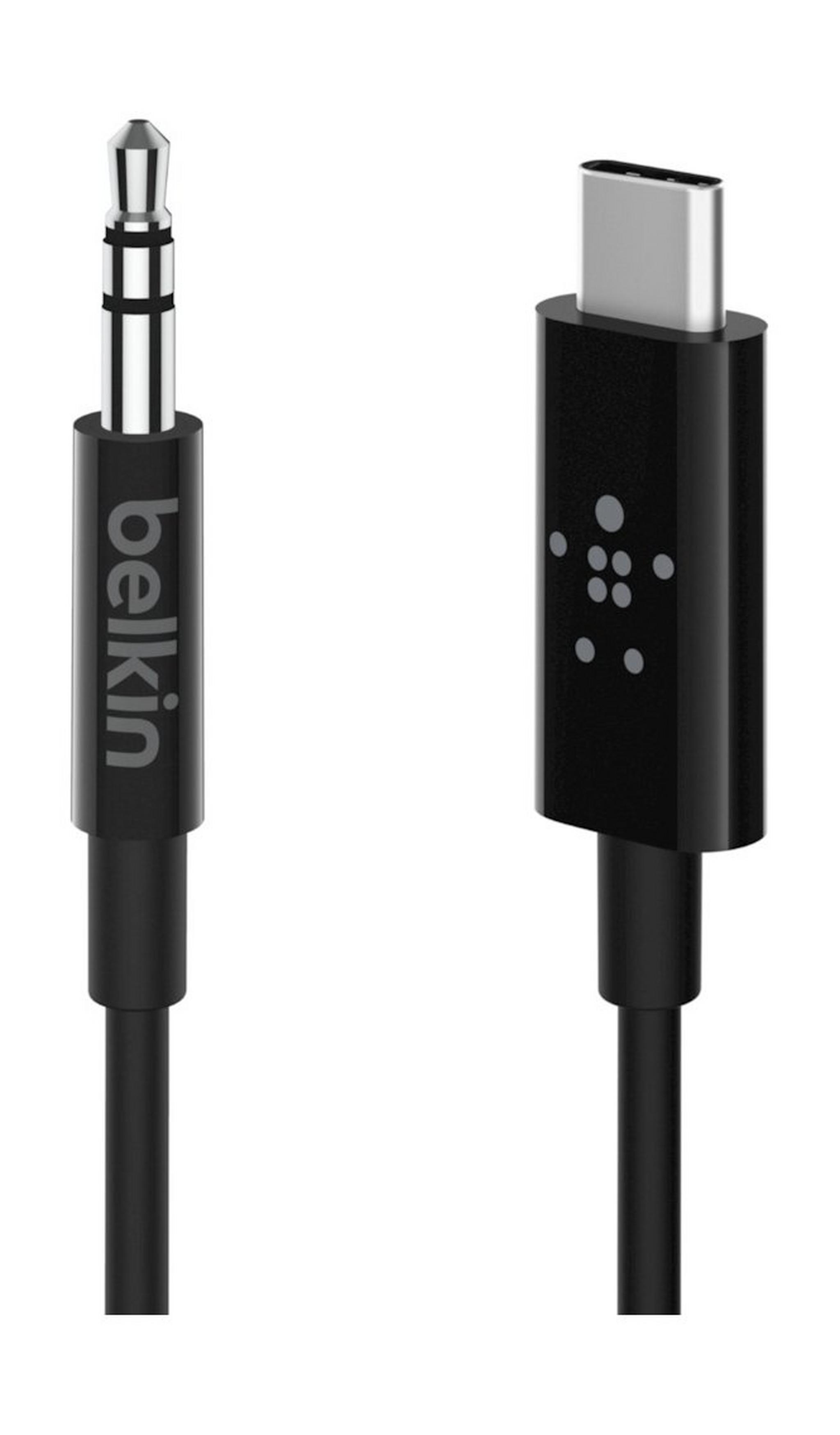 Belkin RockStar 3.5mm Audio Cable with USB-C Connector - Black