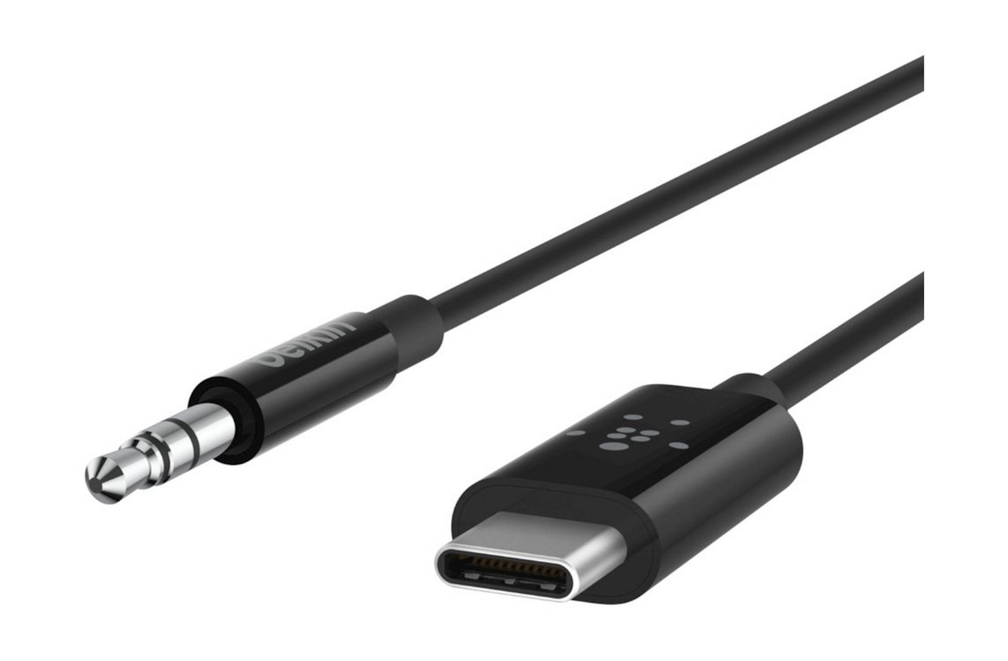 Belkin RockStar 3.5mm Audio Cable with USB-C Connector - Black