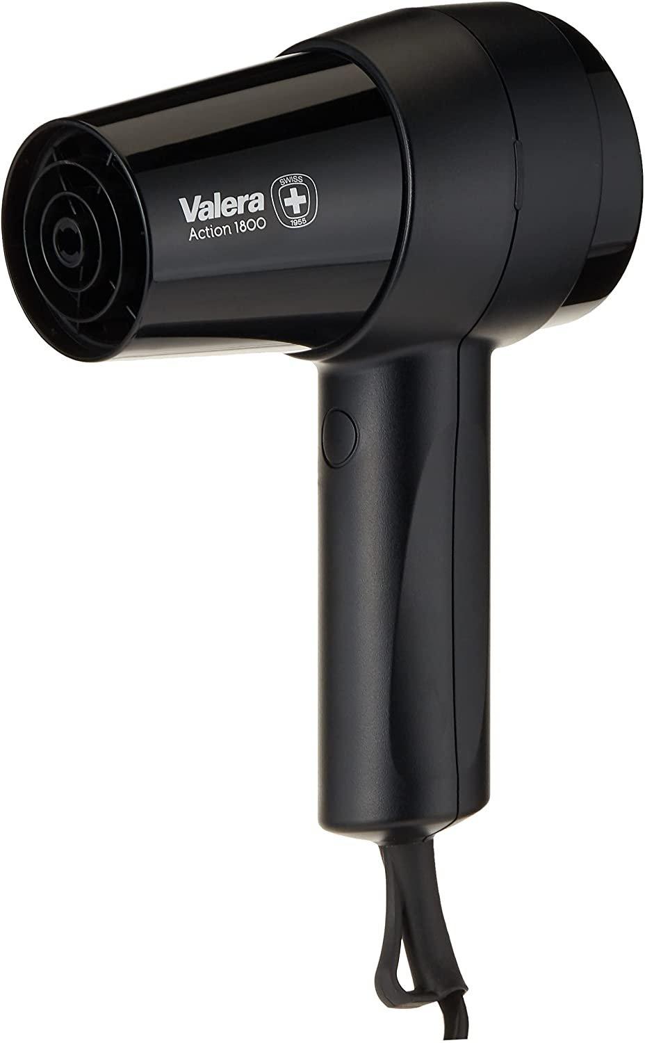 Valera Action Compact Hairdryer, 1800W, 3 Heat Settings  - Black
