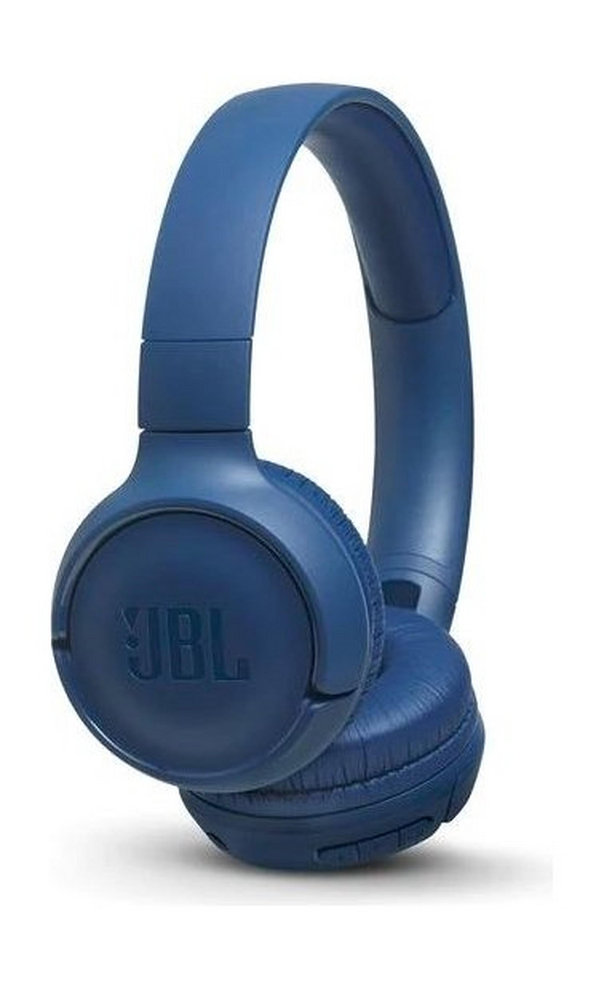 سماعة الرأس جي بي إل لاسلكية على الأذن (500BT) - أزرق