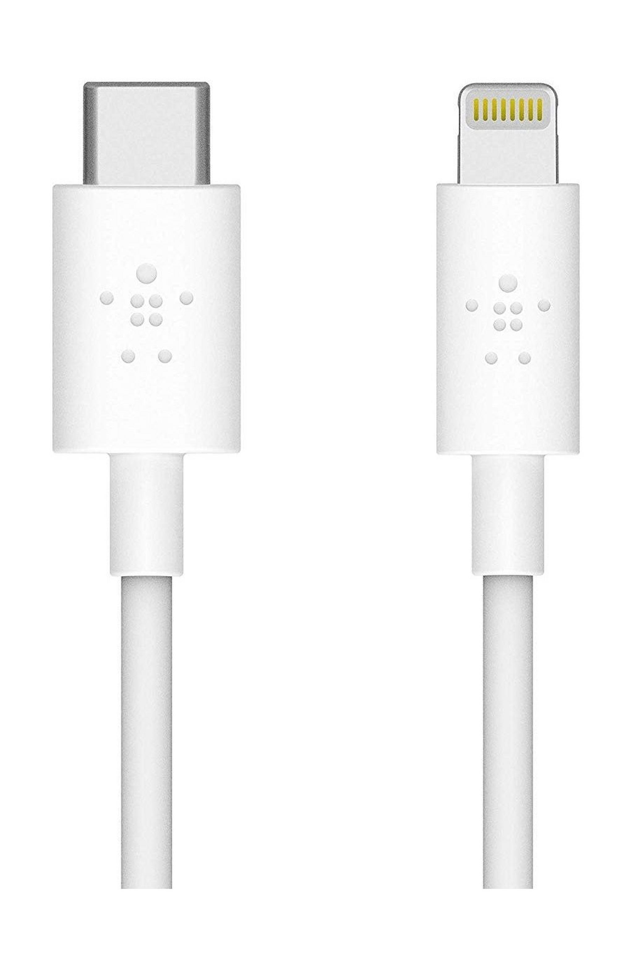 Belkin Boost Charge 1.2M USB-C Cable with Lightning Connector - White