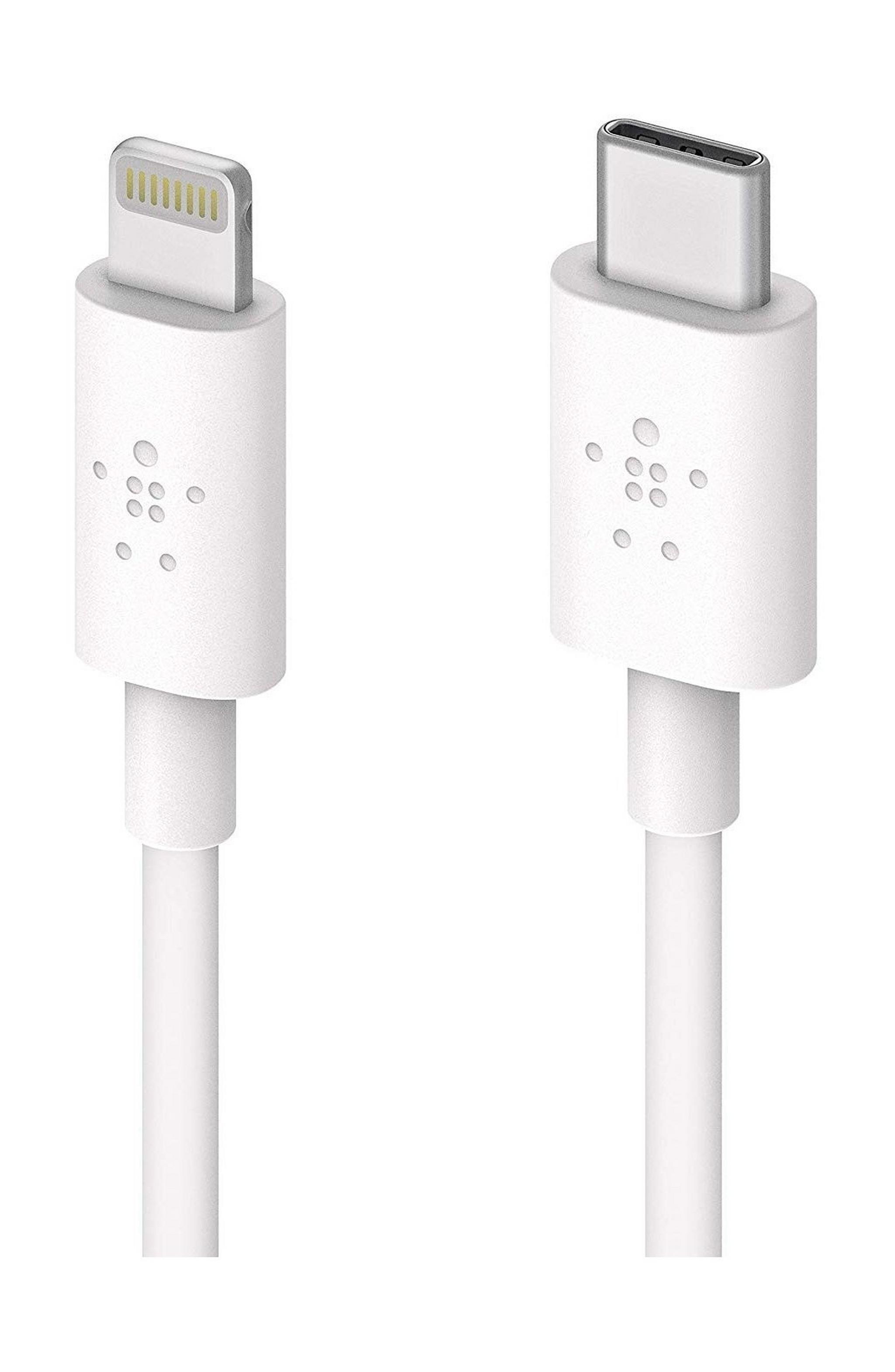 Belkin Boost Charge 1.2M USB-C Cable with Lightning Connector - White