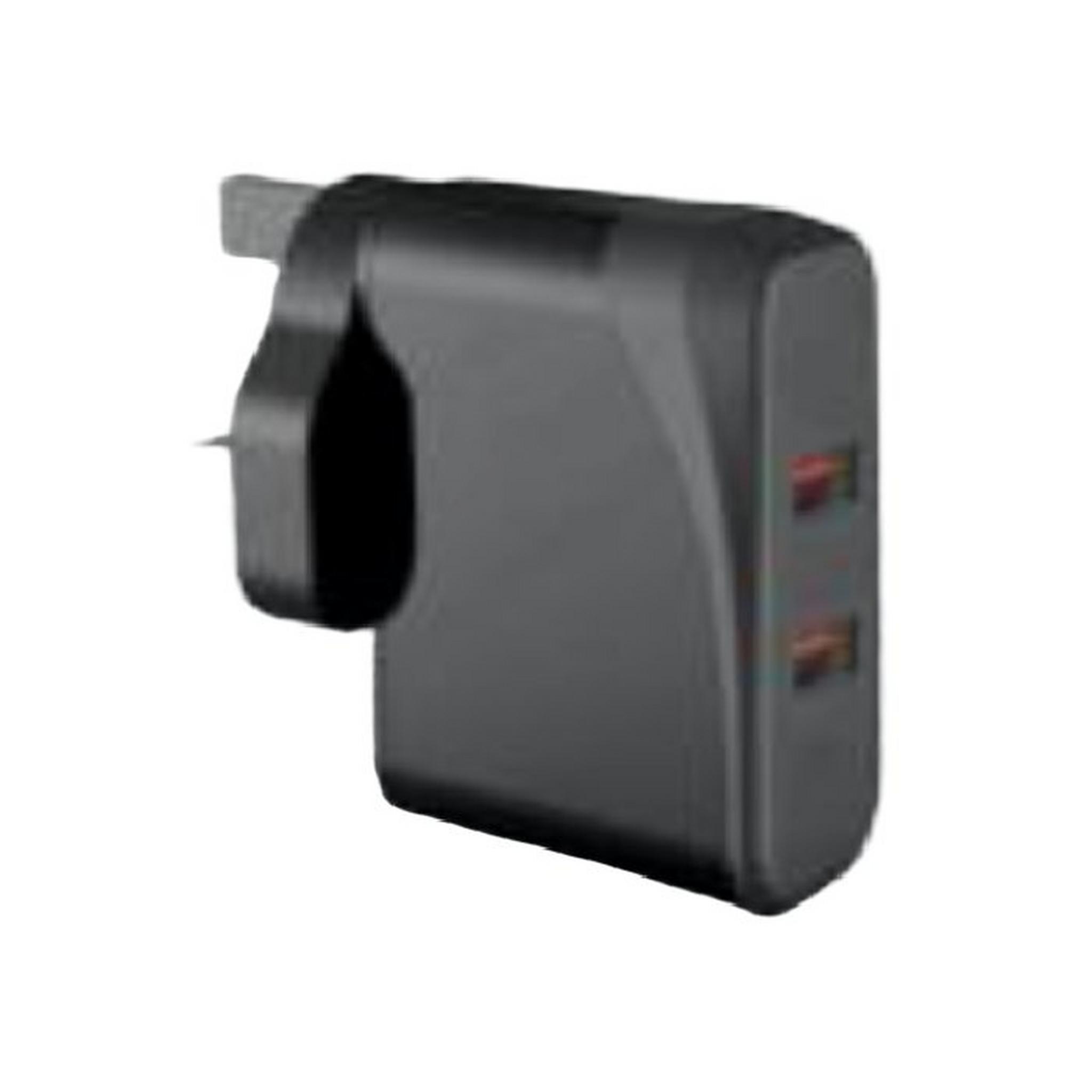 EQ Wall Charger 36W Dual USB Port - Black