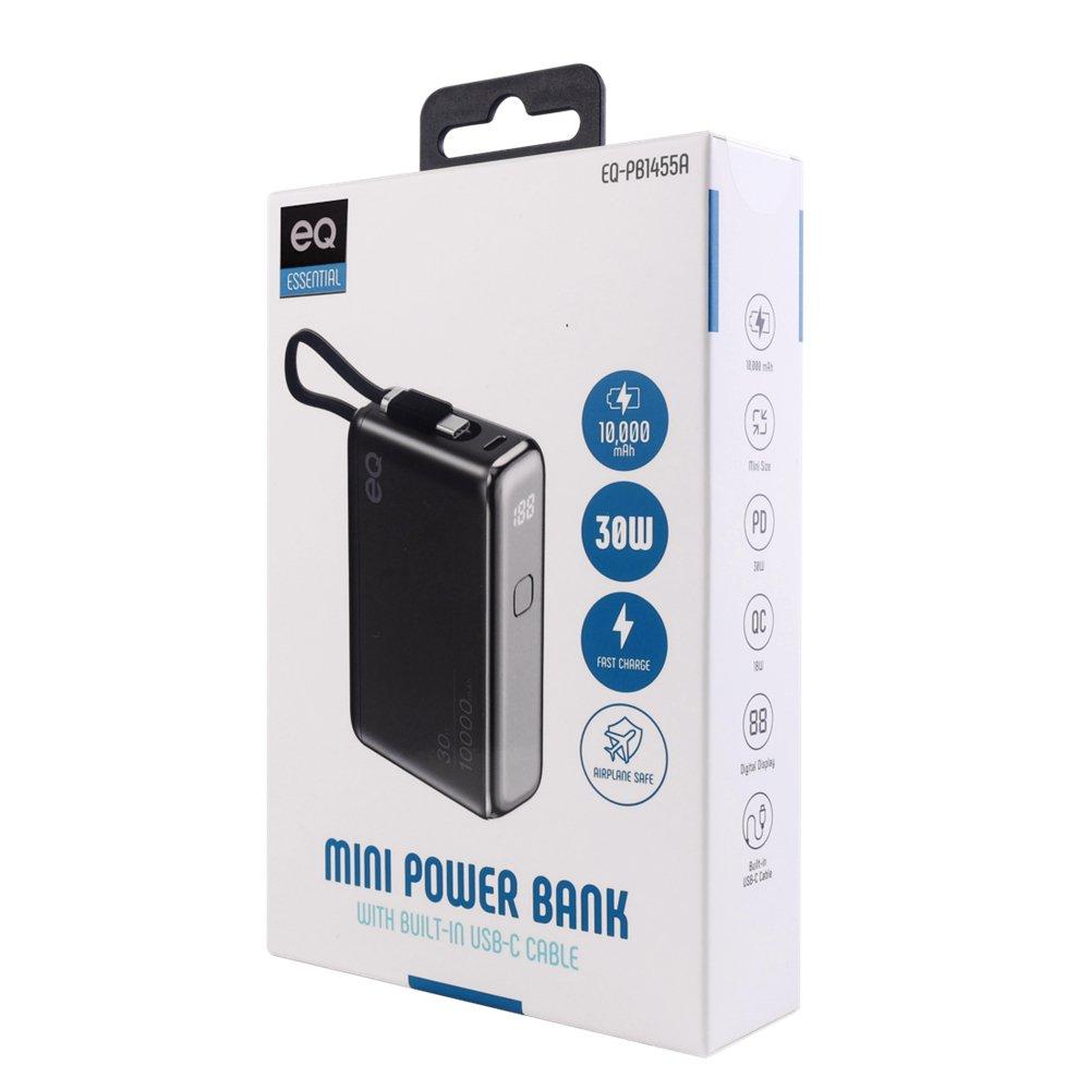 EQ Mini 10000mAh Power Bank, EQ-PB1455A – Black