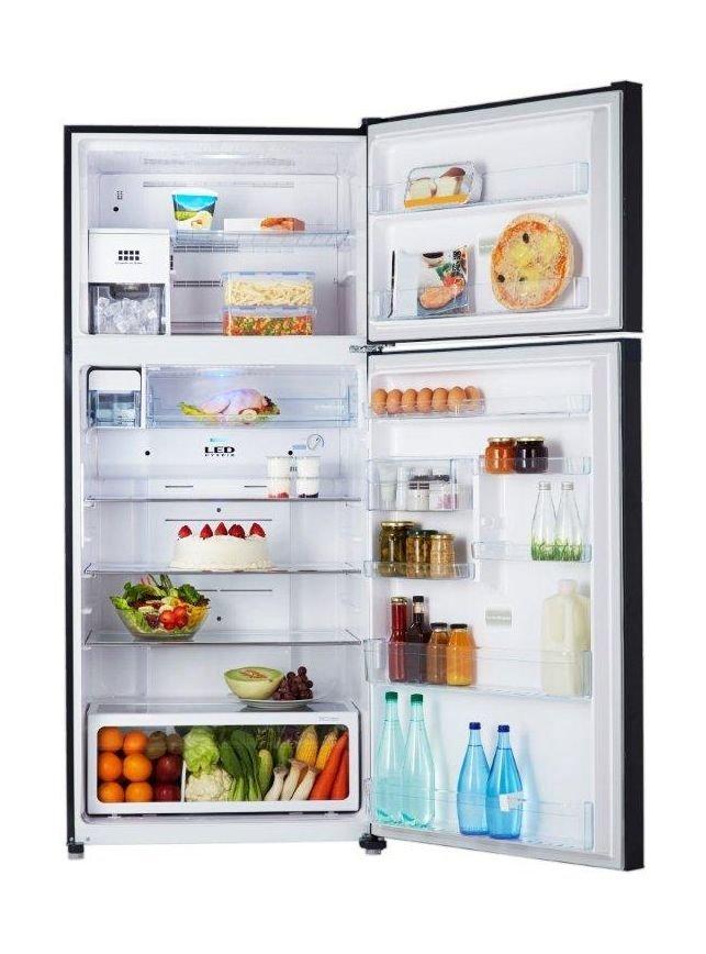 ثلاجة بفريزر علوي من توشيبا، 25 قدم مكعب، 710 لتر، GR-AG820U - أزرق غامق