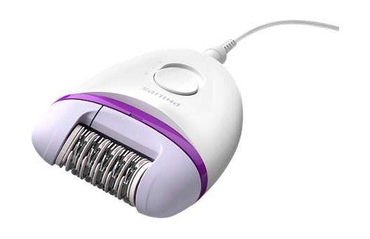 Philips Compact Epilator Easy, Smooth Skin for Weeks, Corded, BRE225/01 - White/Purple