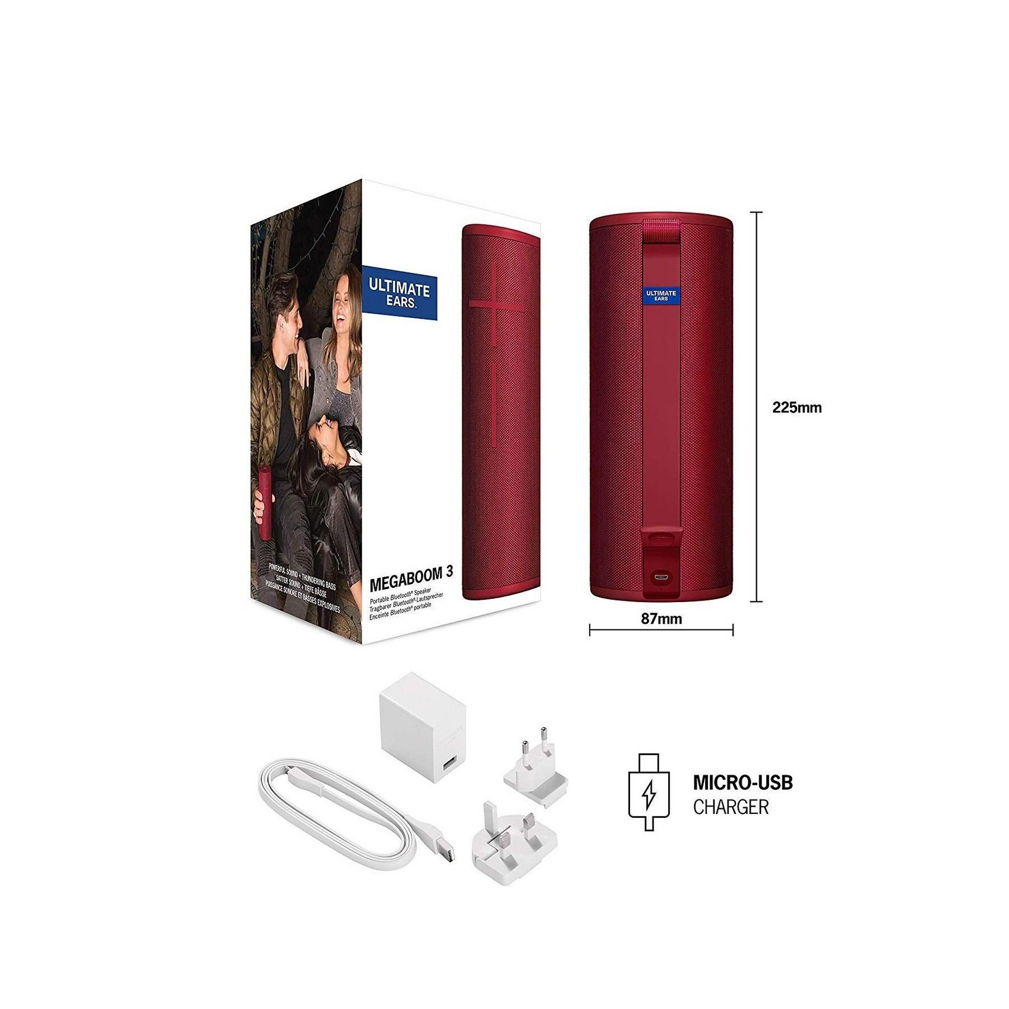 Ultimate Ears MegaBoom 3 Wireless Portable Speaker (984-001406) - Red