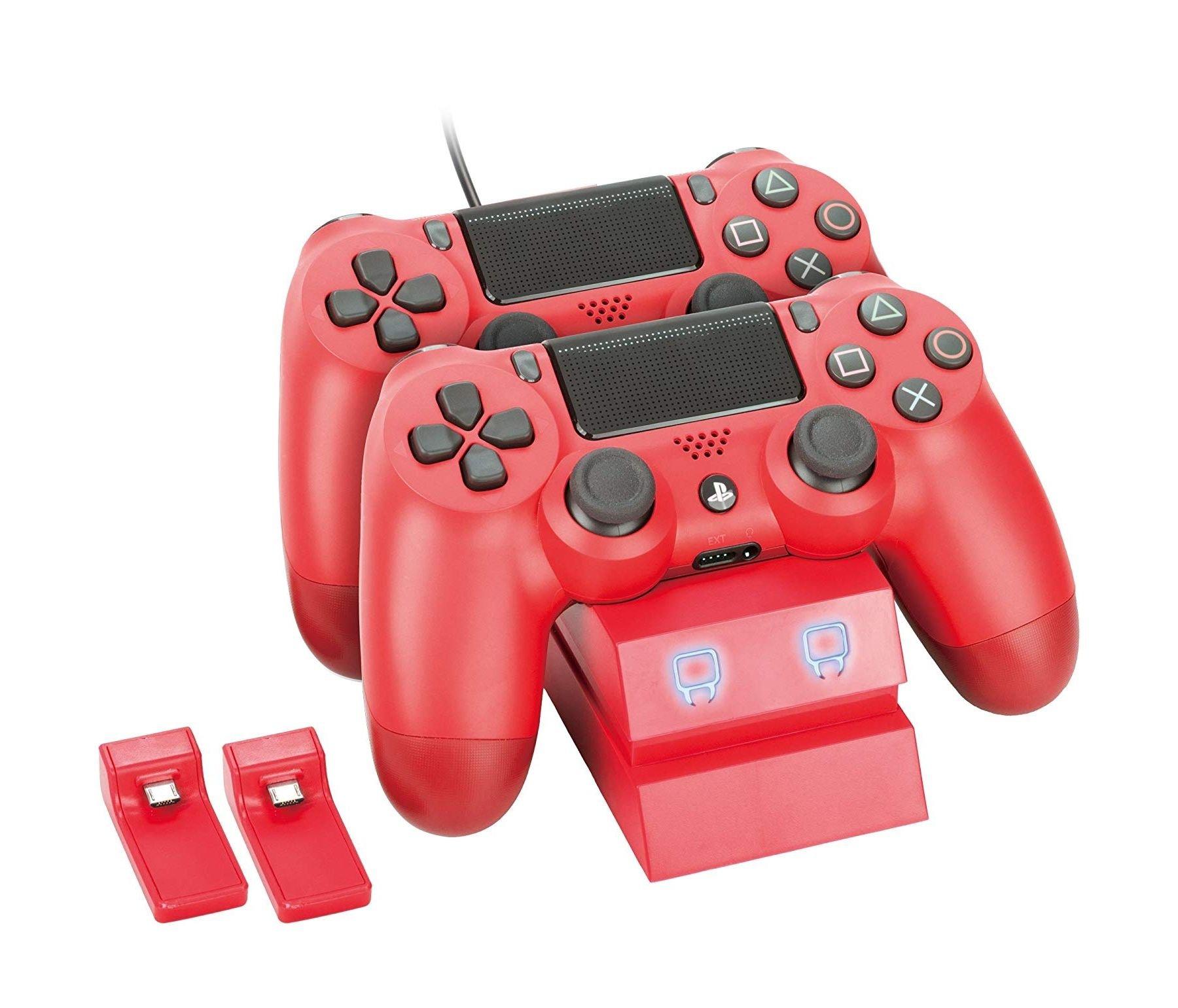 Venom Twin Docking Station For PS4 DS4 Controller (VS2739) - Red