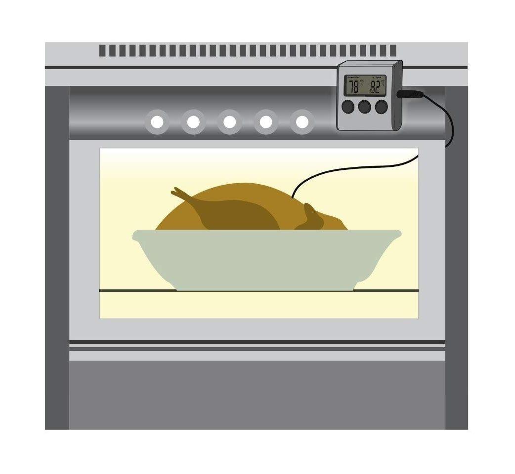 مؤقت مقياس حرارة رقمي للحوم / كابل مستشعر من إكسافاكس (111381)