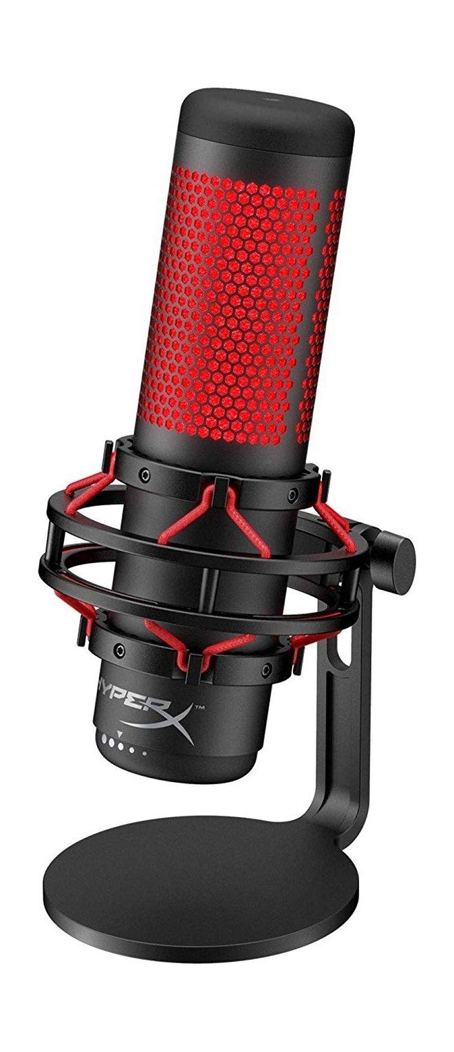 ميكروفون هايبراكس كواد كاست لألعاب الفيديو - أسود \ أحمر