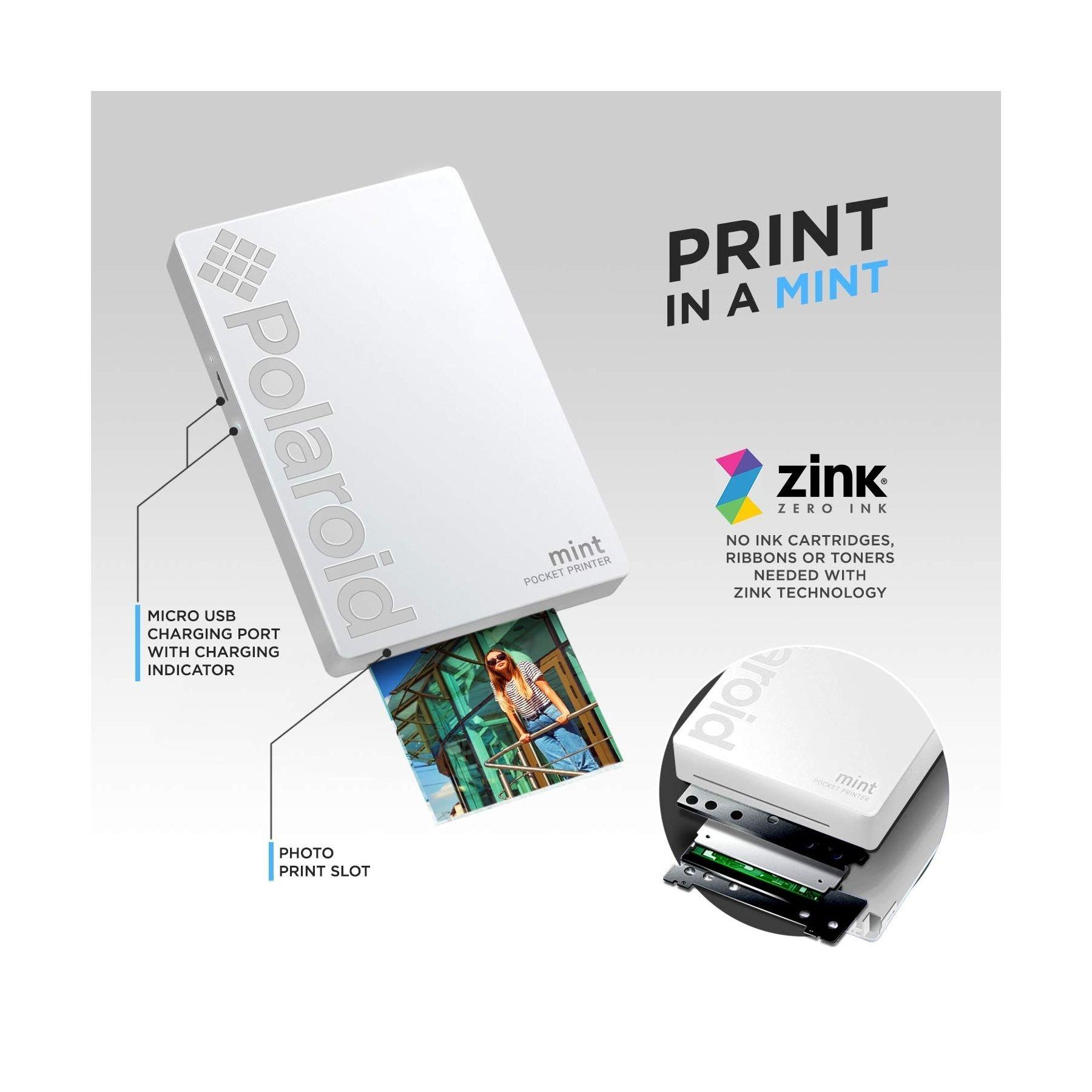 Polaroid Mint Pocket Printer (POLMP02) - White