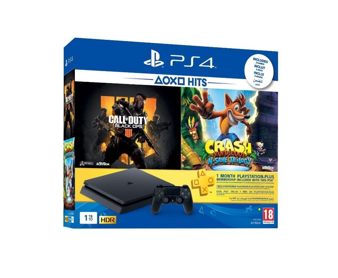 PlayStation 4 Slim 1TB + COD Black Ops + Crash Bandicoot + PSN 1 Month