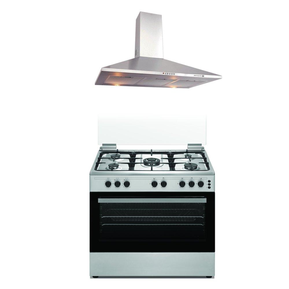 طباخ غاز ونسا 5 شعلات مقاس 90*60 سم + شفاط الطباخ فريجيدير 90 سم