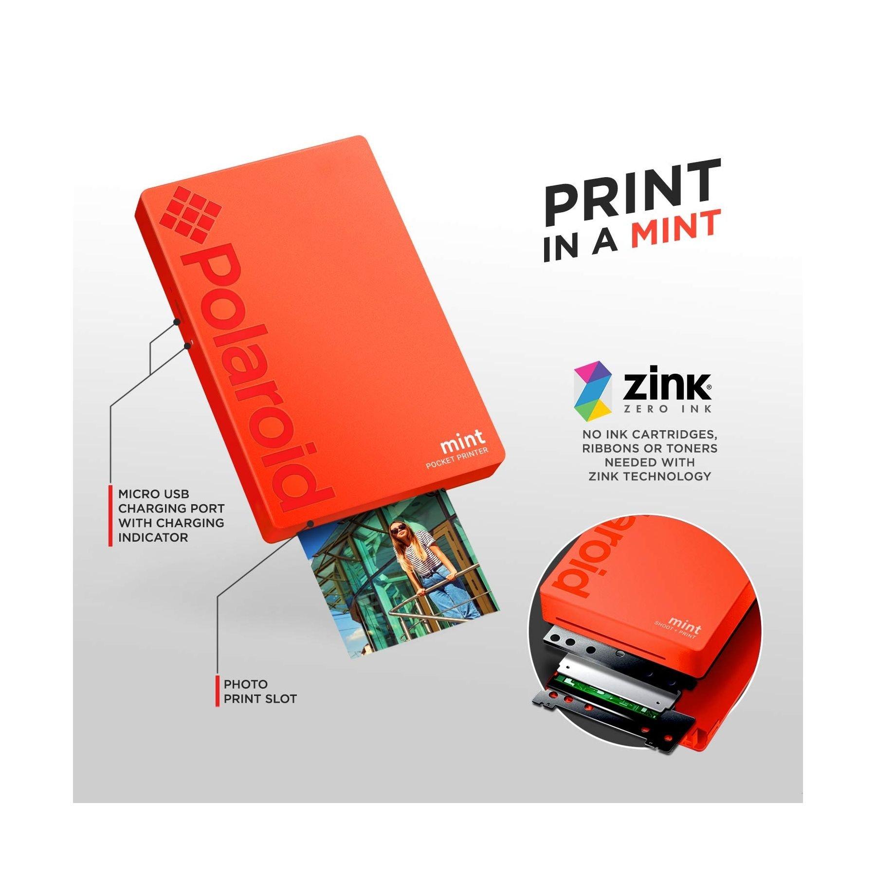 Polaroid Mint Pocket Printer (POLMP02) - Red
