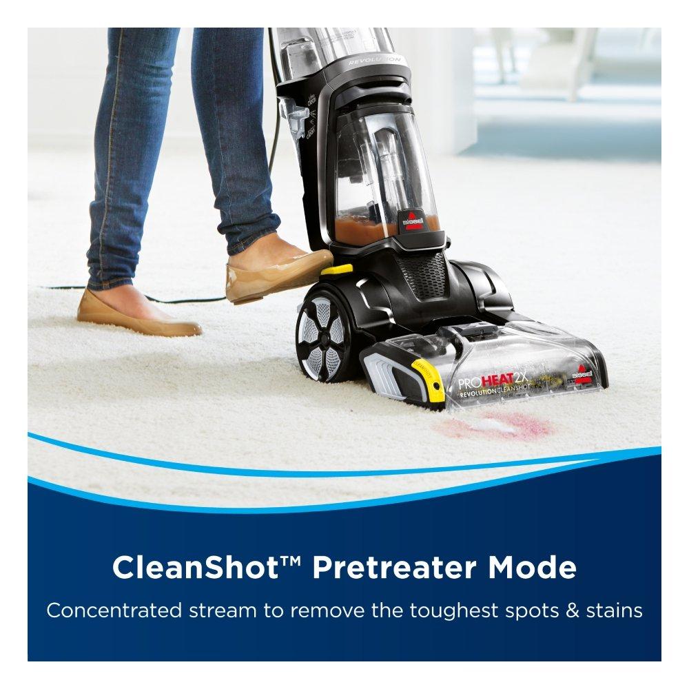 Bissell ProHeat 2X Revolution CleanShot Carpet Cleaner with Heatwave Technology, 1850 W, 3 Litre, 2066E - Black