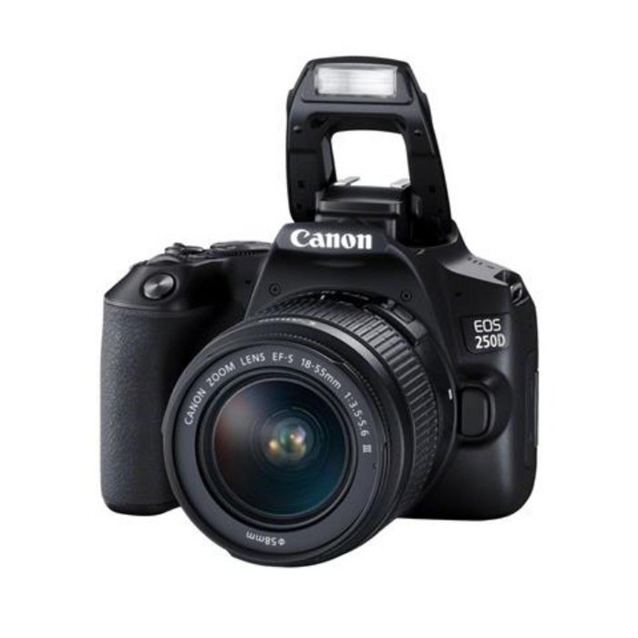 Canon EOS 250D DSLR Camera + 18-55mm Lens - Black