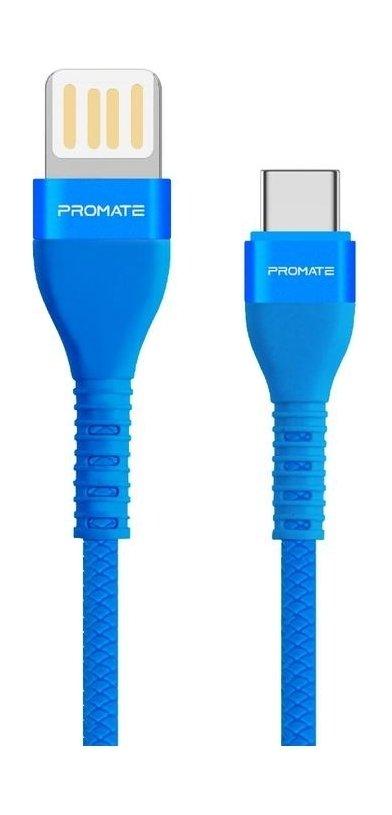 Promate VigoRay-C 1.2M Type-C Tangle Free Cable - Blue