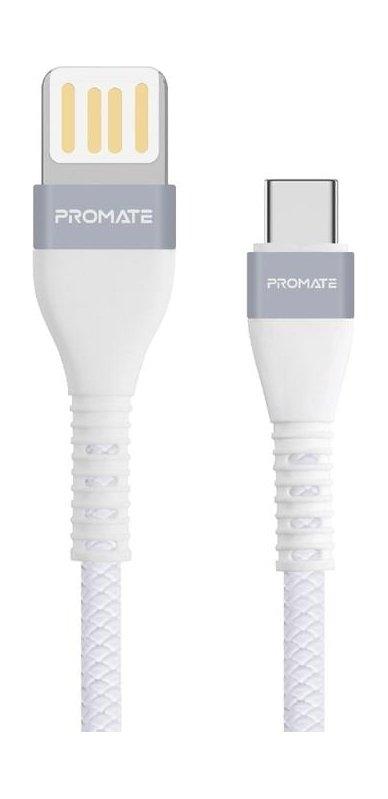 Promate VigoRay-C 1.2M Type-C Tangle Free Cable - White