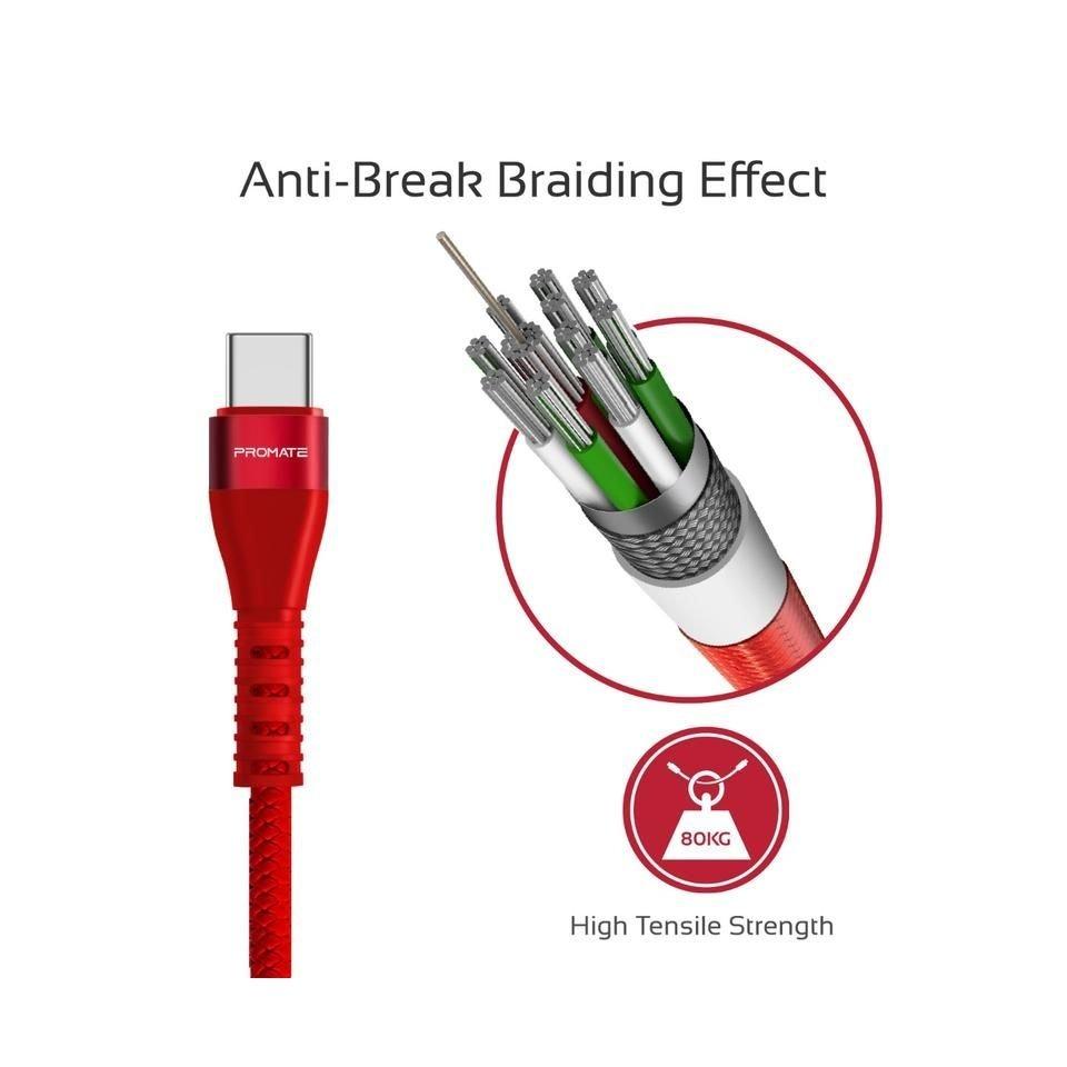 Promate VigoRay-C 1.2 Meter Lightning Cable - Red