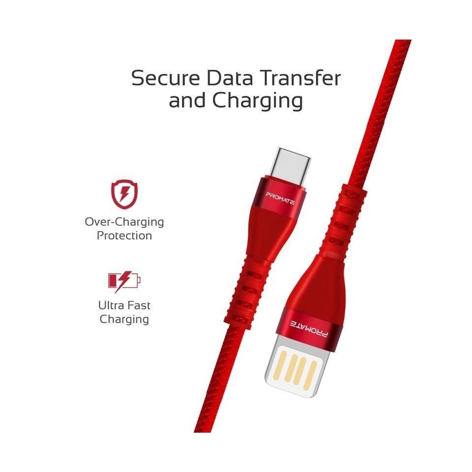 Promate VigoRay-C 1.2 Meter Lightning Cable - Red