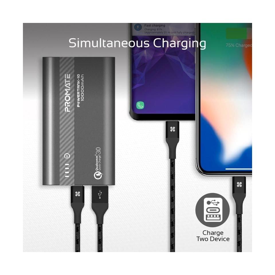 Promate 10000mAh UltraFast Powerbank (PowerTank10) Grey Price in