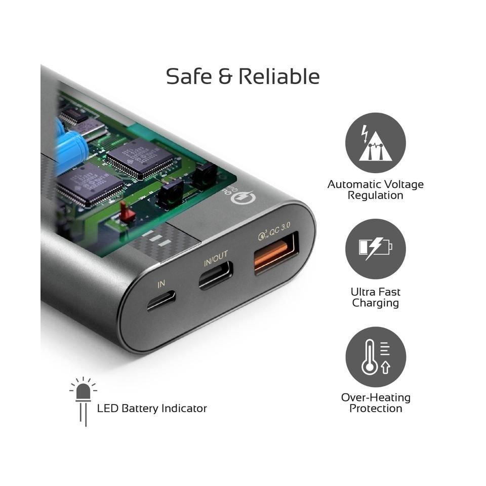 Promate 10000mAh UltraFast Powerbank (PowerTank10) Grey Price in