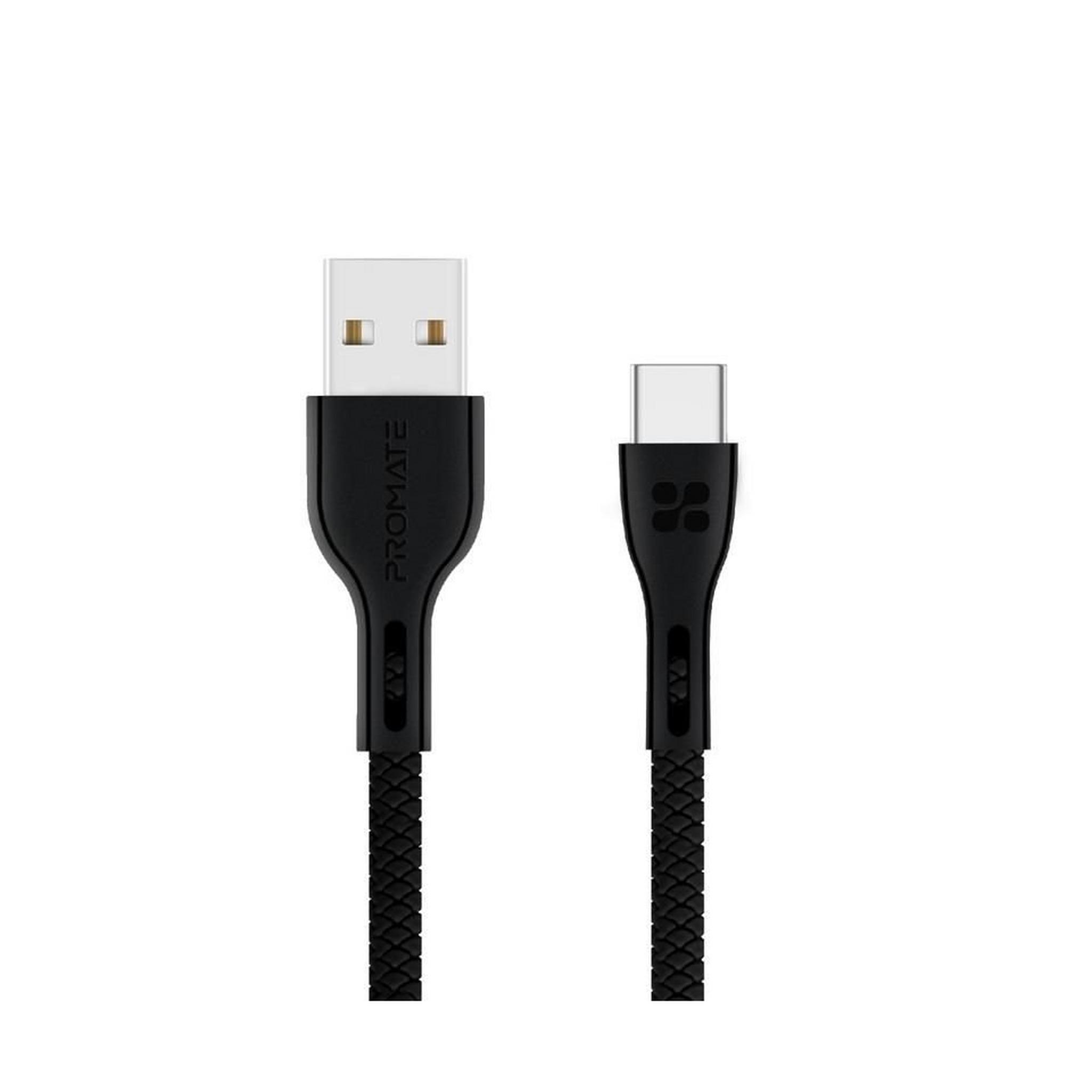 Promate PowerBeam-C 1.2 Meter USB-C Cable - Black