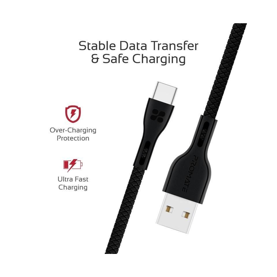 كابل يو اس بي - سي  باور بيم - سي 1.2 متر من بروميت - أسود