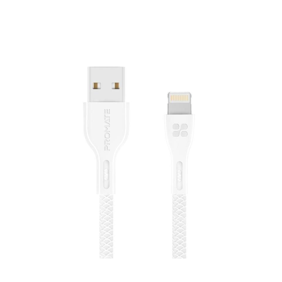 Promate PowerBeam-i 1.2 Meter Lightning Cable - White
