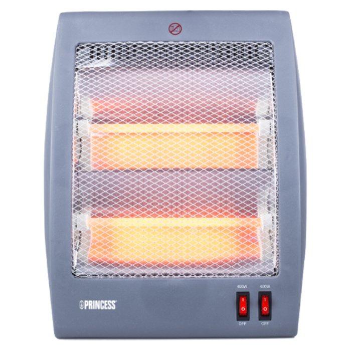 دفاية كهربائية هالوجين من برينسيس، 800 واط، 2 إعدادات للحرارة، 345011 - رمادي