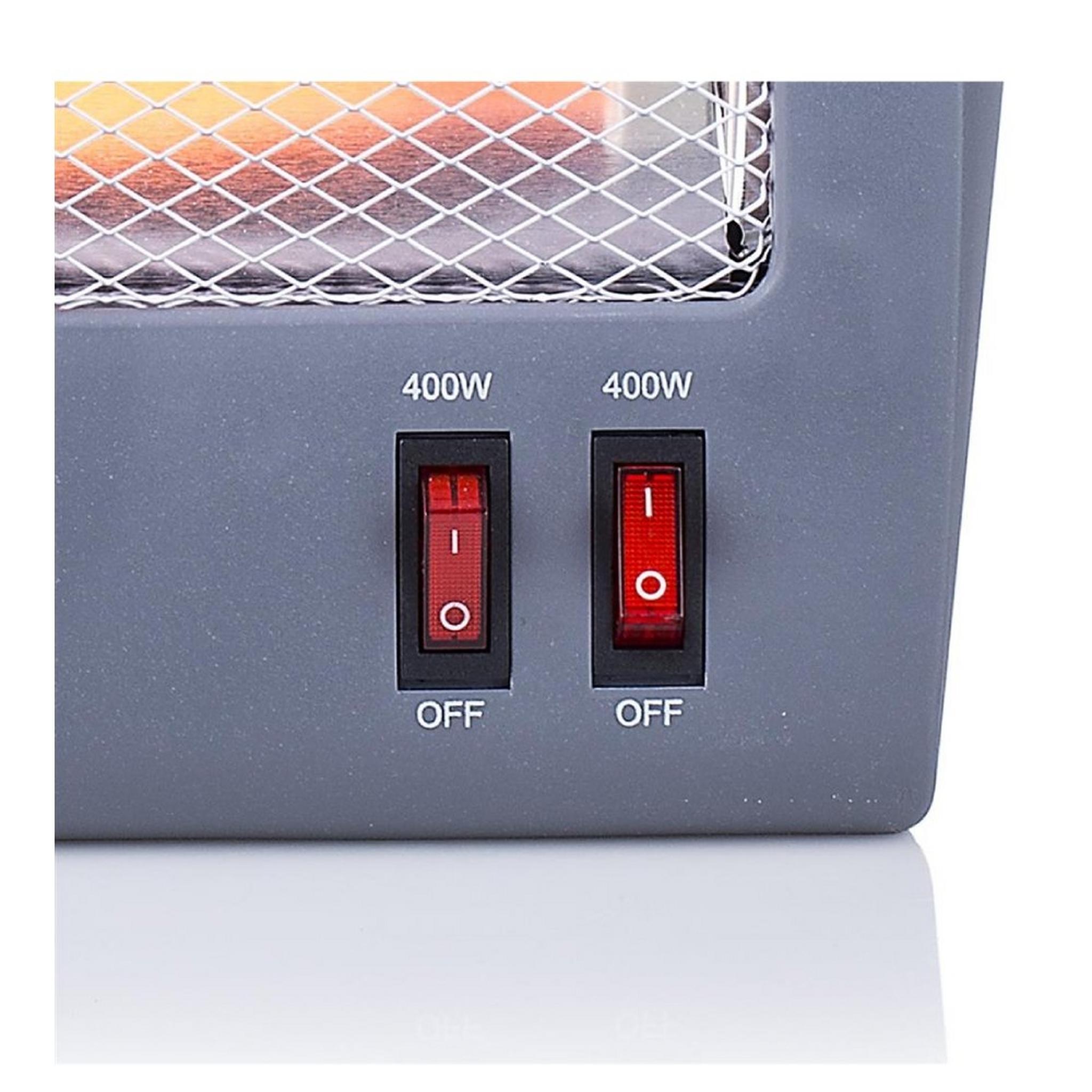 دفاية كهربائية هالوجين من برينسيس، 800 واط، 2 إعدادات للحرارة، 345011 - رمادي